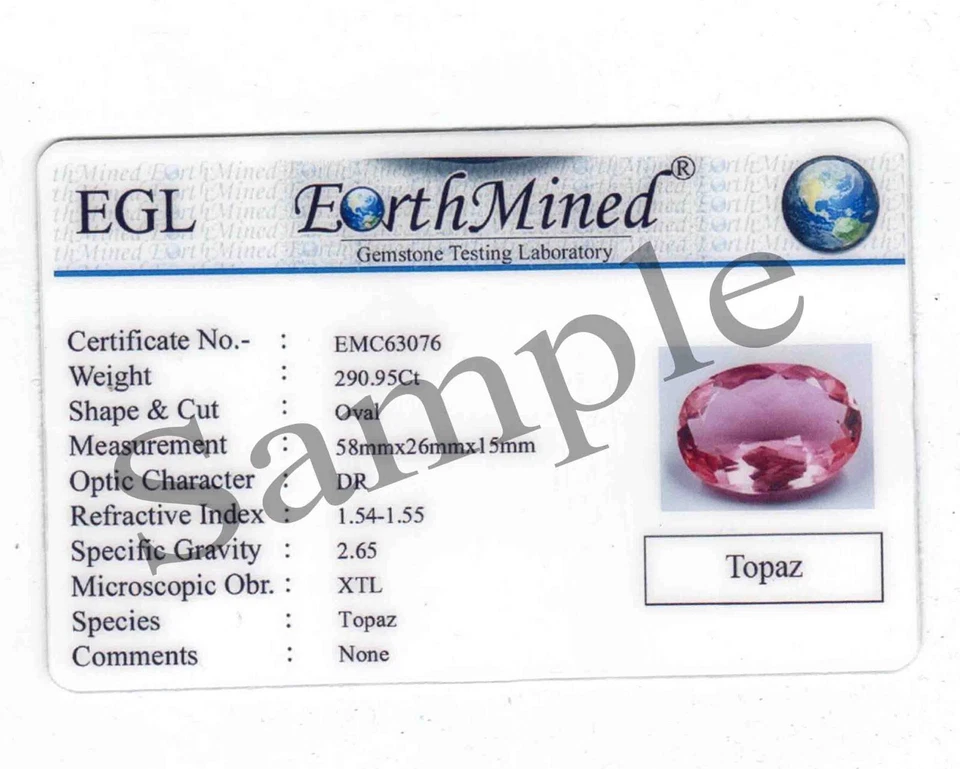 Superb 200 Ct Pink Topaz Emerald Cut Transparent Brazilian Certified Gems OMO - Image 3 of 4