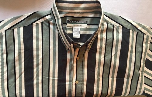 Golf Classics Munsingwear Mens Size L Striped New W/Tags Button Up Short Sleeve - Picture 6 of 11