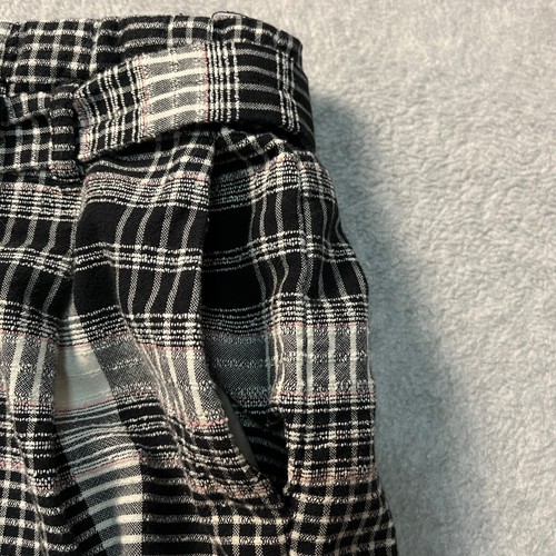 Anthropologie Ett Twa Pants Womens 6 Black White Luca Plaid Cropped Wide Leg - Picture 6 of 13