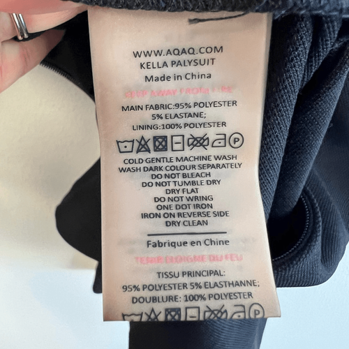 Aq/aq Aqaq Kella Plunge Black Playsuit Jumpsuit Strampler Damen US 0 UK 4 - Bild 11 von 14