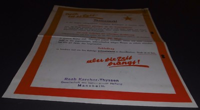 reklame blatt thomasmehl raab karcher thyssen dnger stern reklame werbung  1928 | eBay.de