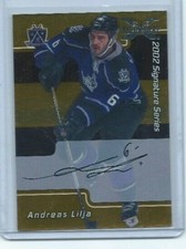 Andreas Lilja   Autograph Auto 2002 GOLD Signature Los Angeles Kings