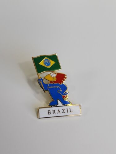 Brasile 1998 Coppa del Mondo 1998 spilla risvolto Footix il gallo Francia calcio calcio - Foto 1 di 4