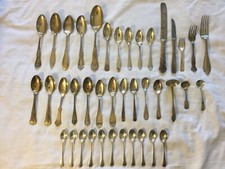 Antique silverware spoons knives and forks lots of 40