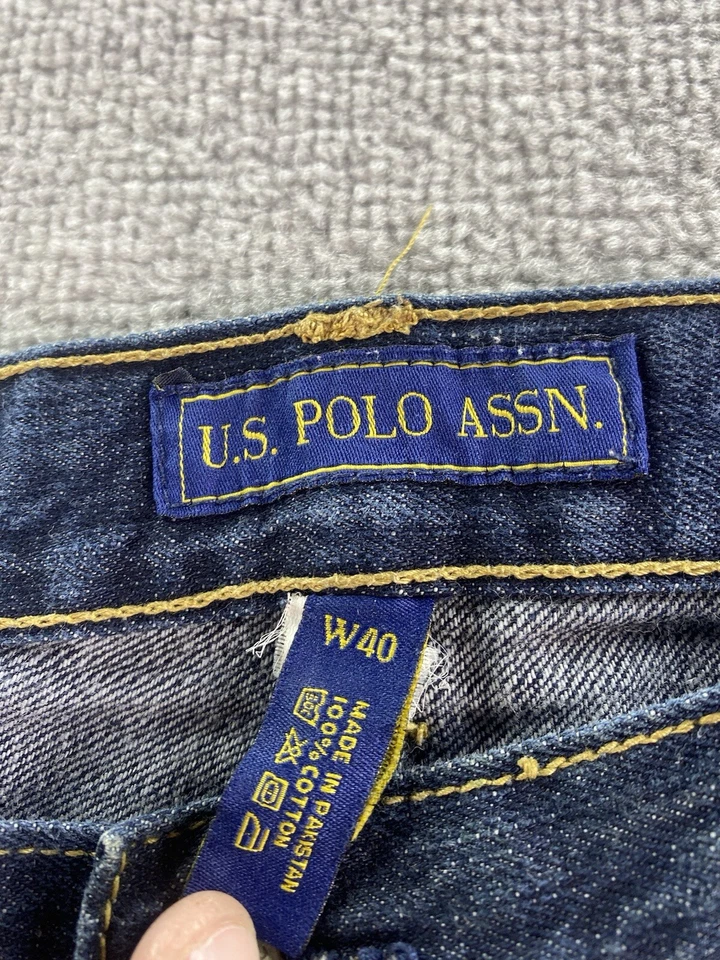 Pantalones Cortos Polo Assn Para Hombres 40 Azul Denim Hip Hop Largos y2k Carpintero Patinador Pantalones Cortos Foto 3 de 4