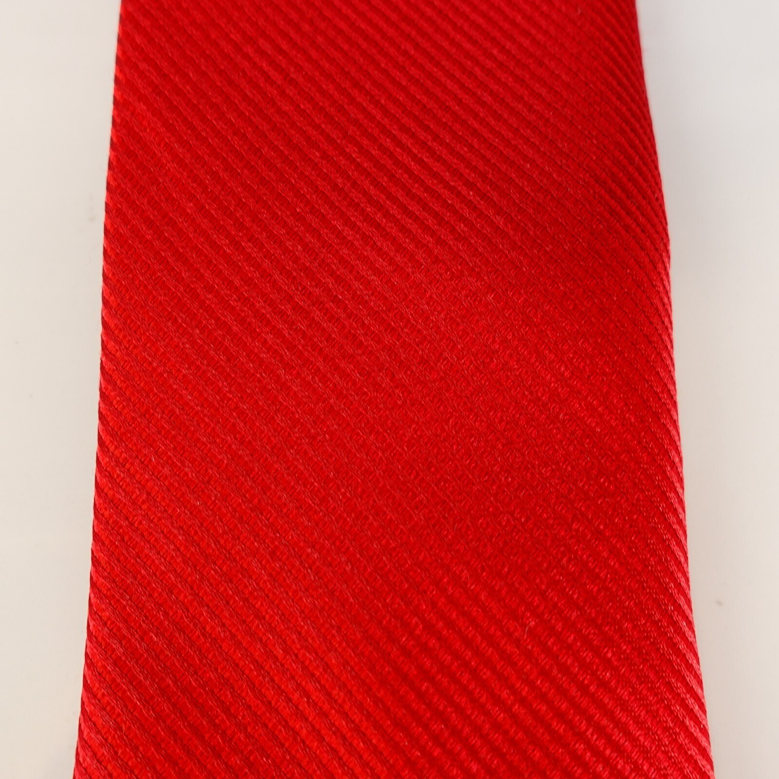 Saddlebred Neck Tie Mens Red Solid Basic Minimal … - image 3