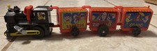 Vintage Tin Metal Wind Up Toy Train Zig-Zag Comic Express Not Working