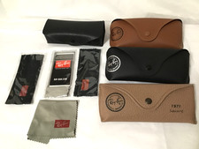 Ray-Ban eyeglasses sunglasses EMPTY cases  wipes, lot of 4