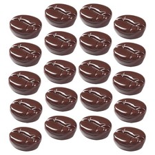  25Pcs Simulated Coffee Bean Model Lifelike Food Model for diy Phone Case Making