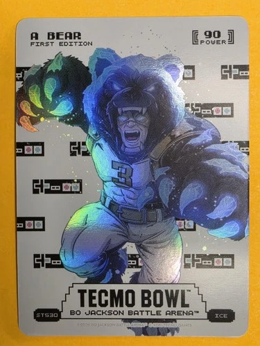 Bobby Hebert A BEAR Sore Thumb Ice Battlefoil Bo Jackson Battle Arena TECMO BOWL