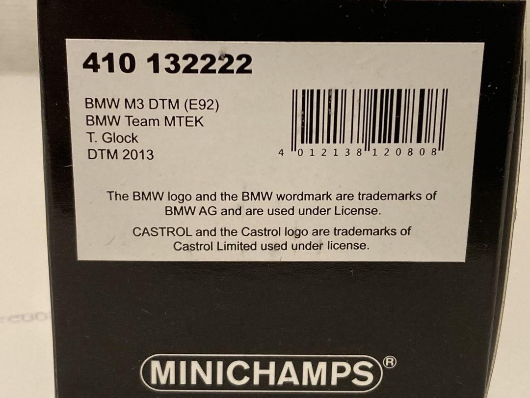 MINICHAMPS BMW M3 T グロック DTM イエロー 1/1000 Minichamps Bmw M3 T Glock Dtm Yellow 1/1000 | eBay