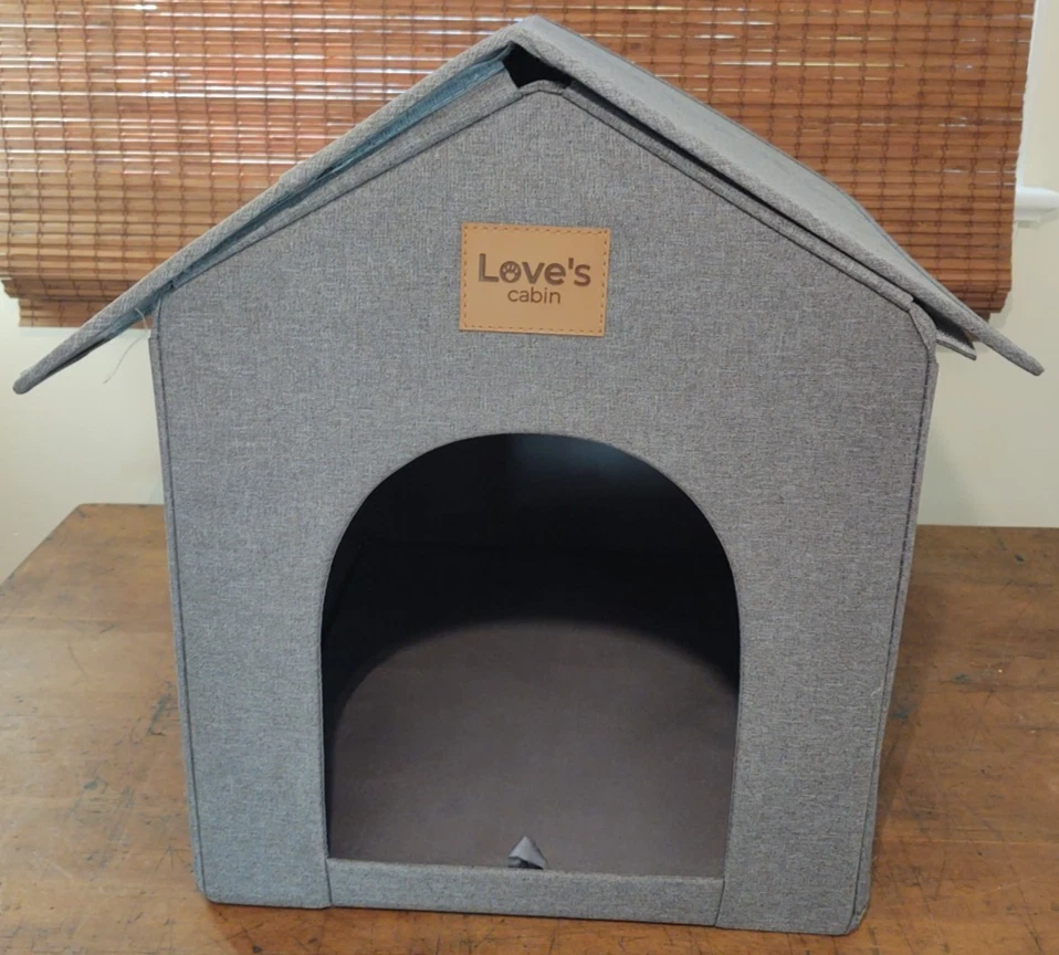 Loves Cabin House Collapsible Multipurpose Dog Cat Bunny Rabbit