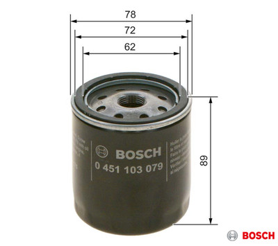 Ölfilter für CHEVROLET DAEWO ISUZU JEEP LADA OPEL ROVER SAAB BOSCH 0 451 103 079