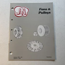 J&N Auto Electric Inc. Fans & Pulleys 1998 Catalog #910-07810