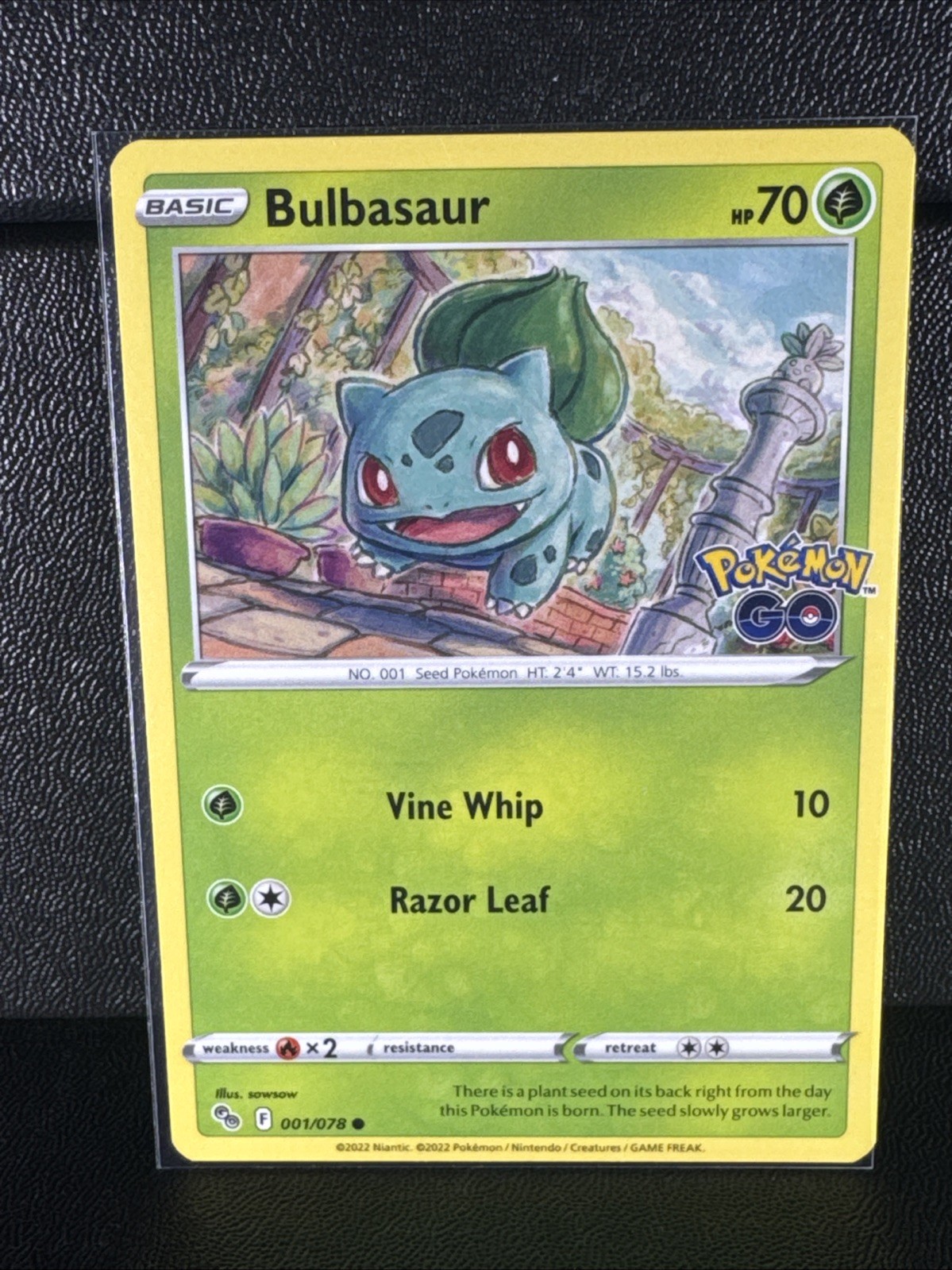 2022 Pokemon Card Pokémon Go Bulbasaur 1/78 Pokemon card TCG