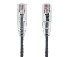 10ft Slim Cat6 28AWG UTP Ethernet Network Patch Cable Snagless, Black