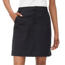 Tilley Ladies’ Trek Skort, Black, Medium, UPF 50+ Stretch Ripstop Outdoor Skirt.