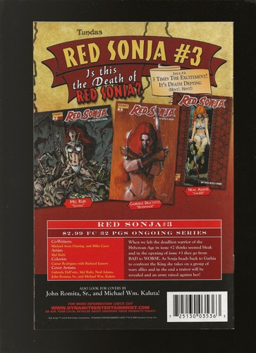 RED SONJA SHE DEVIL WITH SWORD #2 ART ADAMS VARIANT COVER DYNAMITE - Picture 2 of 2