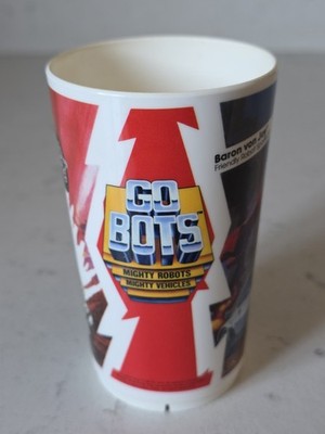 Vintage NOS 1984 Tonka Gobots Deka Plastic Cup Made in USA Cy-Kill Baron von Joy