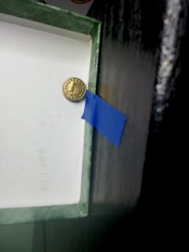 1853 Round Indian Head California Gold 1/4 Token/Coin: 1/4 CALIF. GOLD on back