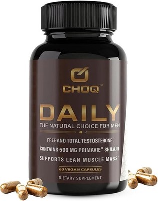 CHOQ Daily with 500mg PrimaVie Shilajit, Safed Musli, Tribulus - Natural Energ