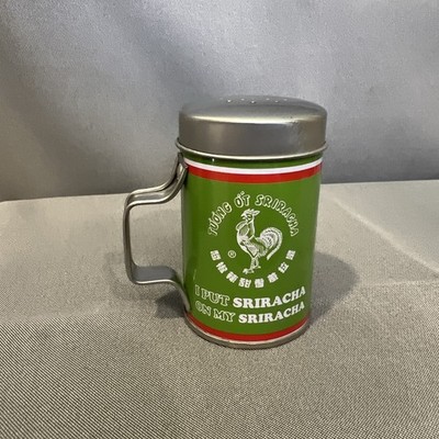Sriracha Hot Chili Sauce Small Tin Shaker with Lid Limited Edition Collectible