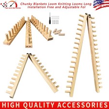 Chunky Yarn Blanket Loom Wood Yarn Knitting Loom Beginner Party Gift Knitting