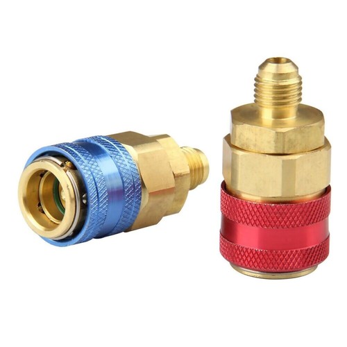 A/C R134a Quick Coupler Adapter Car High & Low Side HVAC SAE Male Flare Fitting - Picture 4 of 10