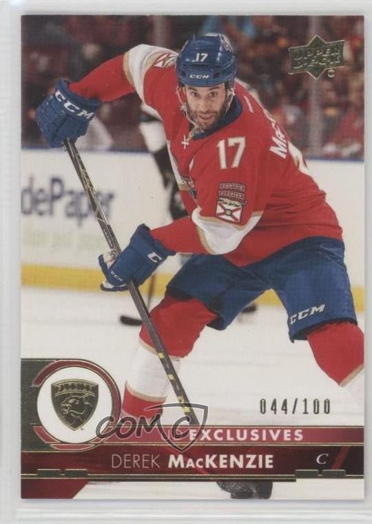 2017-18 Upper Deck Exclusives 44/100 Derek MacKenzie #80 b9t