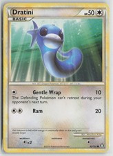 Dratini 62/102 Common HGSS Triumphant Pokemon Moderately Played