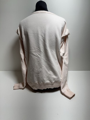 Mododoc Sweatshirt Women’s Sz Large Long Sleeve Pullover Ivory Minimalist - Picture 3 of 8