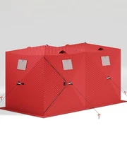  141.73*70.8*77.74in Ice Fishing Shelter Shelter with Insulated for 6-8 Person