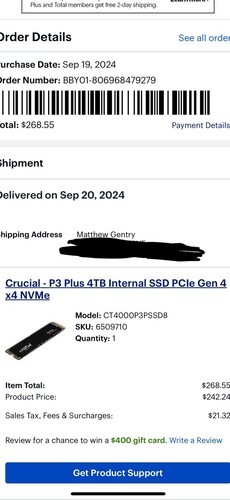 Crucial P3 Plus 4TB NVMe Internal SSD (CT4000P3PSSD8) - Afbeelding 3 van 3