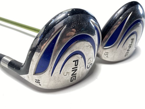 Ping G5 3 & 5 Fairway Wood Set 15* 18* Aldila NV Green 75g Stiff RH - Picture 2 of 9