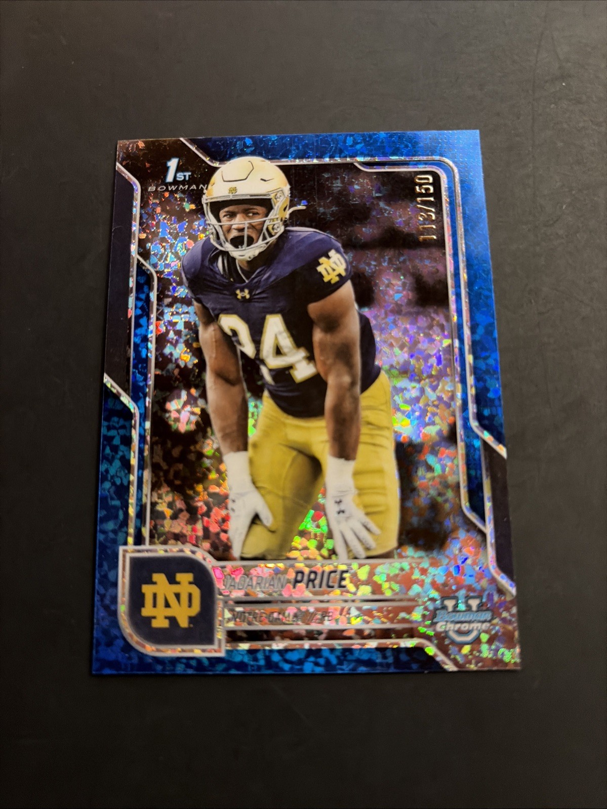 2025 Bowman U Chrome Jadarian Price #117 Blue Mini-Diamond Refractor /150