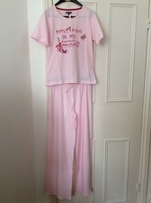 PINK WOMEN LADIES 2 PIECE T-SHIRT BOTTOM NIGHTWEAR PYJAMAS DAYWEAR NO:26