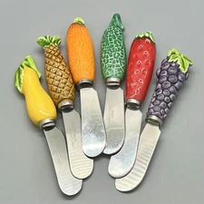 Vintage Stainless Steel Fruit Jam Butter Spread Knives - Set of 6 JAPAN