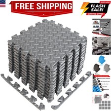 Puzzle Exercise Mat with EVA Foam Interlocking Tiles - Interlocking Floor Mat...