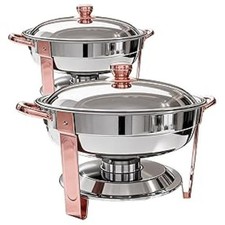 Chafing Dish Set - 2 Pack 6QT, Stainless Steel Buffet Food Warmers for Parties