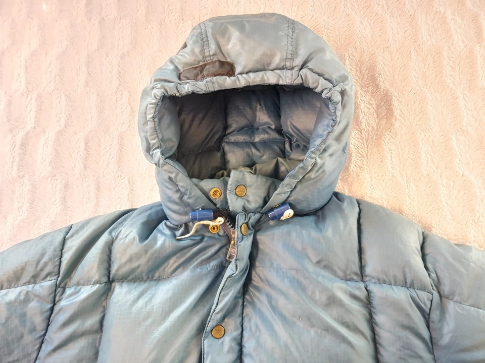 Vintage Eddie Bauer Kara Korum Goose Down Puffer Jacket Men's Medium Blue - Image 4 of 4