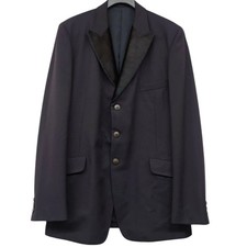 Used Yohji Yamamoto pour homme Hair Leather Combination 3B Jacket HM J33 102 Dar