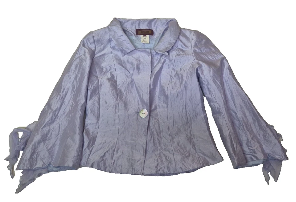 Renato Nucci Silk Skirt With Blazer jacket & Top Women's Vintage Purple Size 40 - Image 2 of 4