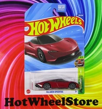 2025 Hot Wheels  Red   MCLAREN SPEEDTAIL   Exotics Card #209  HW85-072325