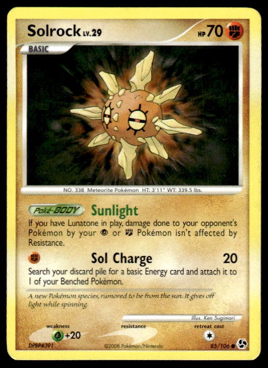 Pokemon Great Encounters #85/106 Solrock Common