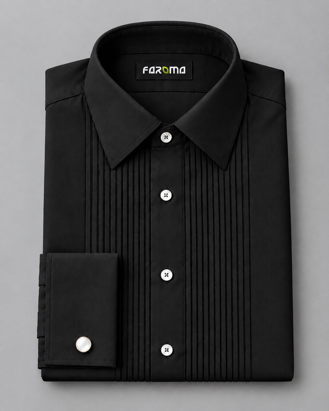 Men's Formal Dress Pleated Tuxedo Shirts