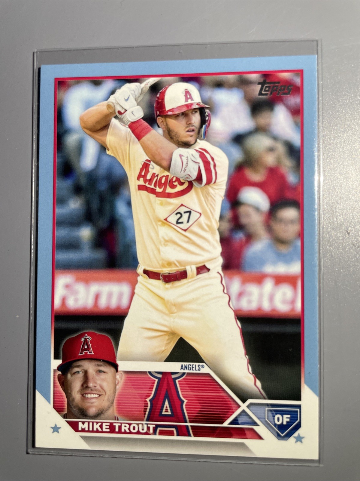 2023 Topps Fathers Day Blue Mike Trout # 27 (45/50)