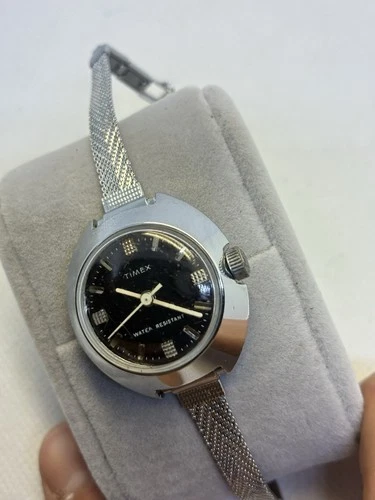 Vintage Timex Mechanical Watch UFO mercury   Womens WORKS!