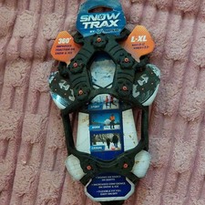 Yaktrax Snow Trax Ice Traction Cleats L-XL Black Lightweight Rubber/Metal