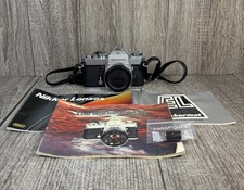 Nikkormat EL SLR 35mm Camera Body Manuals Battery Free Shipping