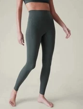 ATHLETA Transcend Stash Tight size LARGE Bali Green #533673 Great Condition